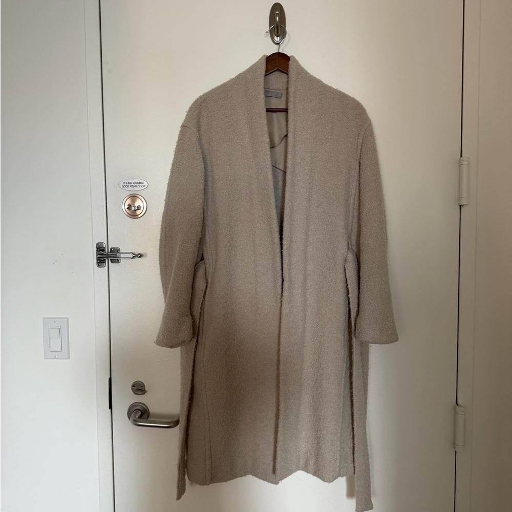 Vince Cozy Women's Open-Front Bouclé Coat - Light Taupe